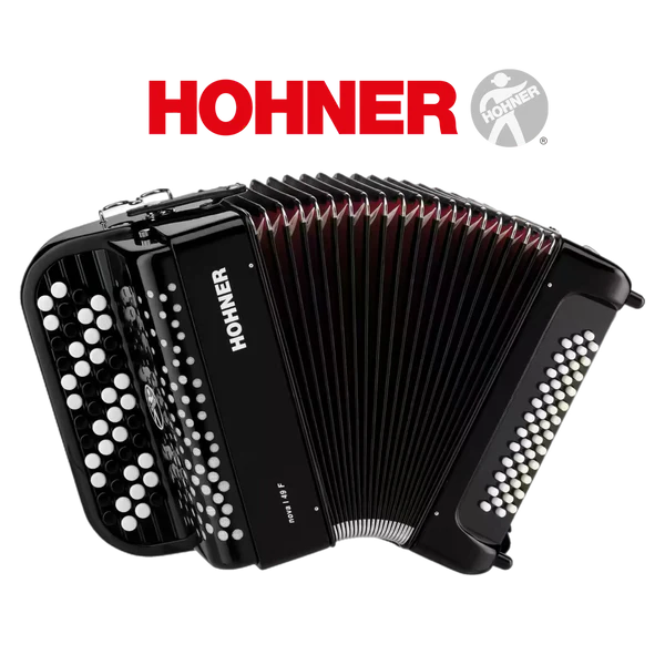 Accordéon chromatique Hohner Nova I 49F noir à touche bouton