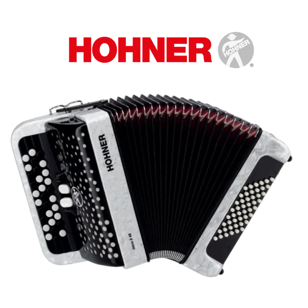 Accordéon chromatique Hohner Nova II 40 blanc à touche bouton