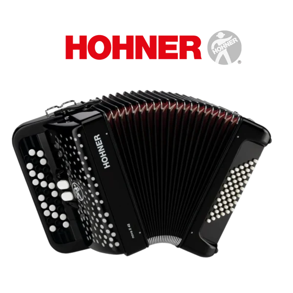 Accordéon chromatique Hohner Nova II 40 noir à touche bouton