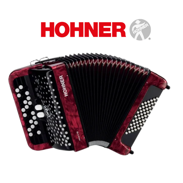 Accordéon chromatique Hohner Nova II 40 rouge à touche bouton