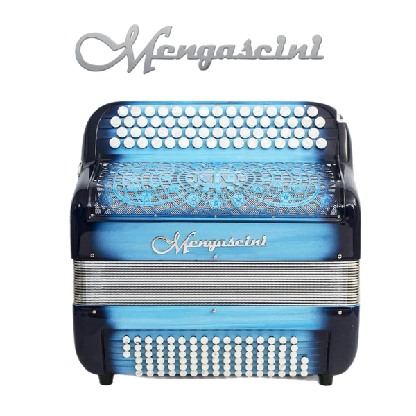 Accordéon chromatique Mengascini Mini musette à touche bouton couleur bleu ciel