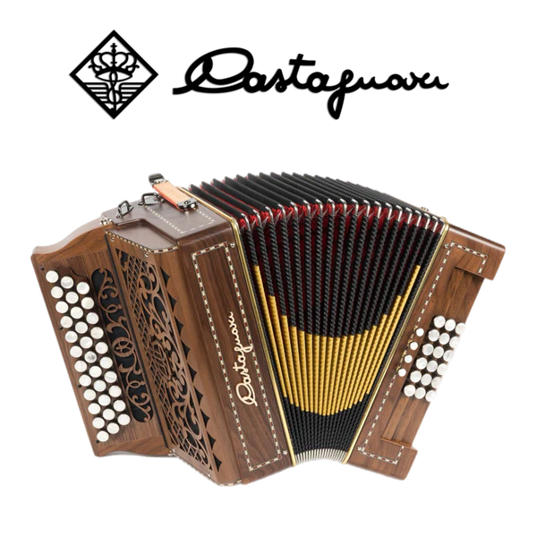 Accordéon diatonique Castagnari Handry 18 en bois de noyer