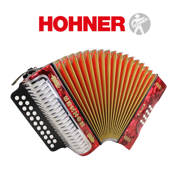 Accordéon diatonique Hohner Erica à touche bouton couleur rouge