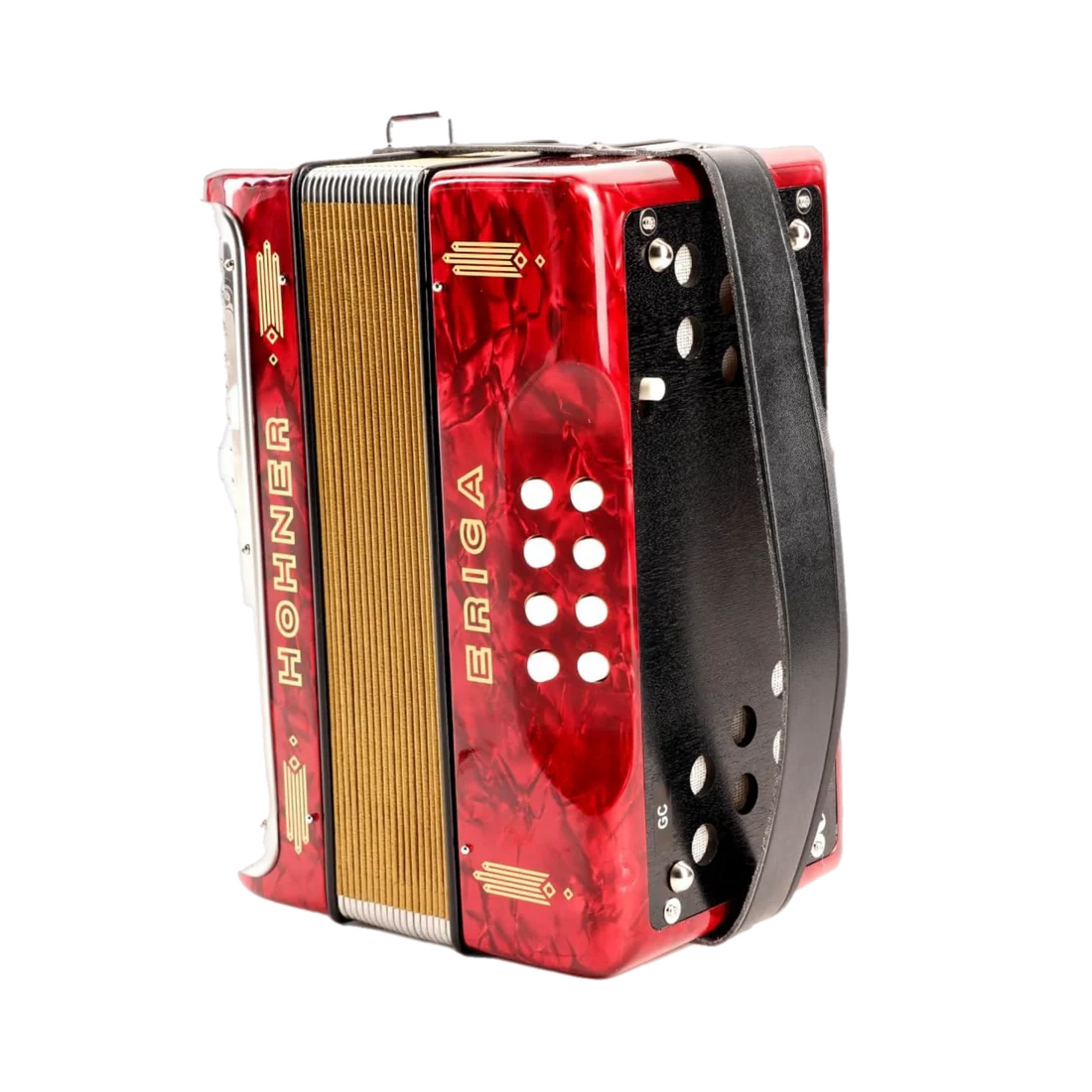 Accordéon Diatonique Hohner Erica vu des basses