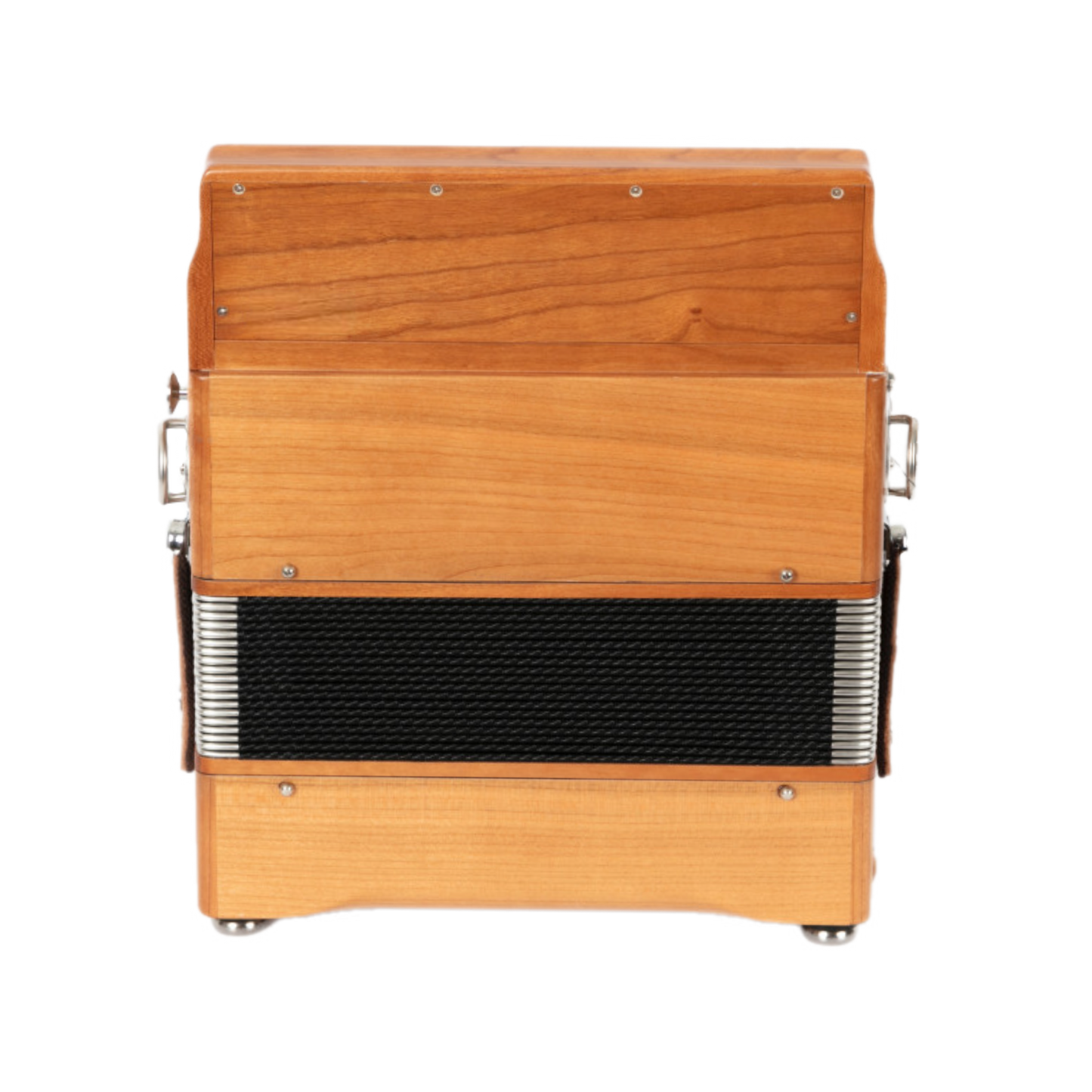 Accordéon Diatonique Saltarelle Elfique 19+2 en Bois de Cerisier Vu de Dos