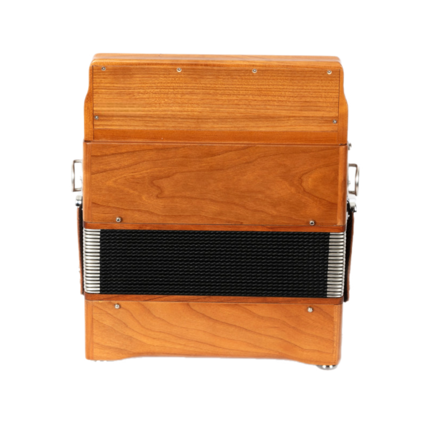 Accordéon Diatonique Saltarelle Étincelle en Bois de Cerisier Vu de Dos