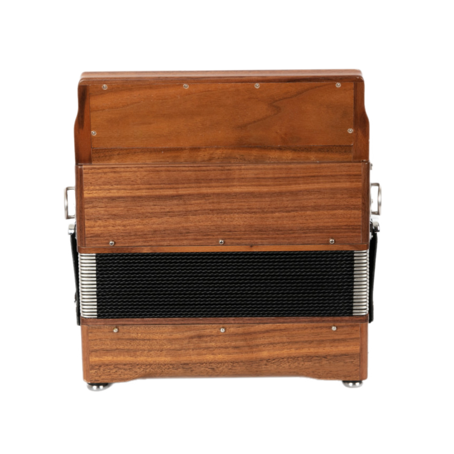 Accordéon Diatonique Saltarelle Le Romané en Bois de Noyer Vu de Dos