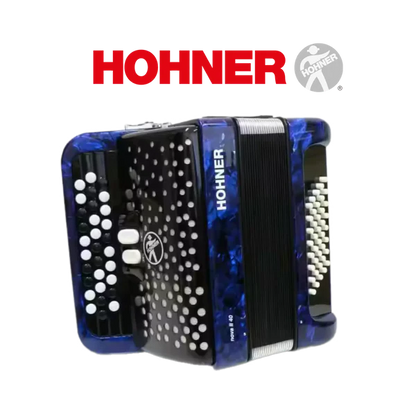 Accordéon chromatique Hohner Nova II 40 bleu à touche bouton