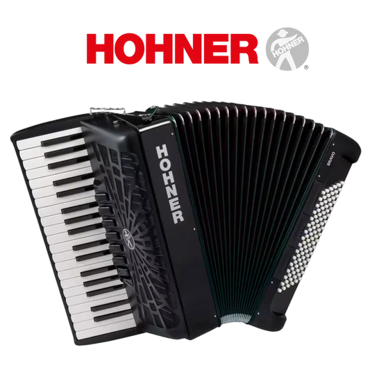 Accordéon chromatique Bravo III 96 noir à touche piano