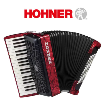 Accordéon chromatique Bravo III 96 rouge à touche piano