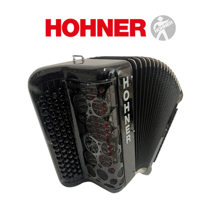 Accordéon chromatique Hohner fun light 80 à touche bouton couleur gris