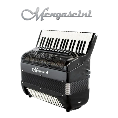 Accordéon chromatique Mengascini 37 P3 converter à touche piano couleur noir