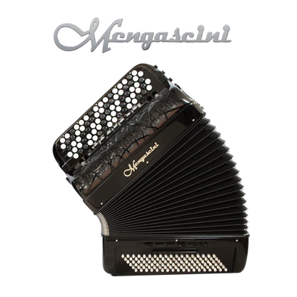Accordéon chromatique Mengascini 47 C3 Converter à touche bouton couelur noir