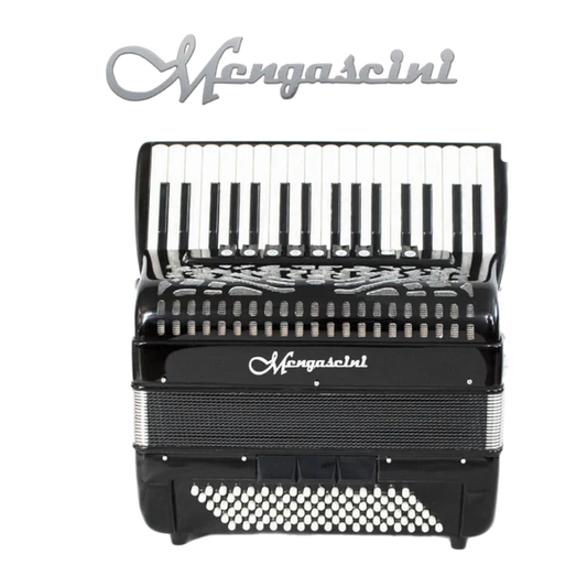 Accordéon chromatique Mengascini Aurora IV à touche piano couleur noir
