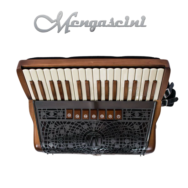 Clavier piano accordéon chromatique Mengascini Clarion 3 en bois