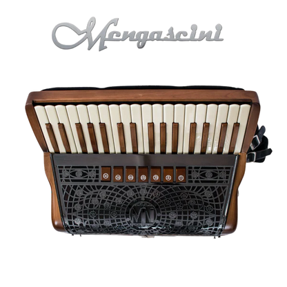Clavier piano accordéon chromatique Mengascini Clarion 3 en bois
