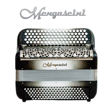 Accordéon chromatique Mengascini F4 super à touche bouton couleur noir dégradé