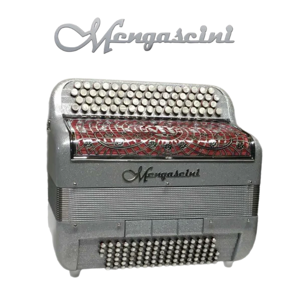 Accordéon chromatique Mengascini F5 à touche bouton couleur gris