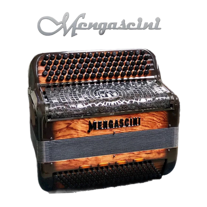 Accordéon chromatique Mengascini F6 à touche bouton couleur bois