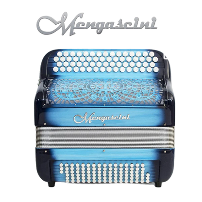 Accordéon chromatique Mengascini Mini musette à touche bouton couleur bleu ciel
