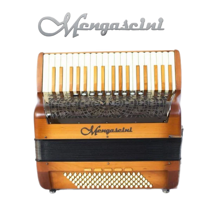 Accordéon chromatique Mengascini Preferita 373 touche piano couleur bois