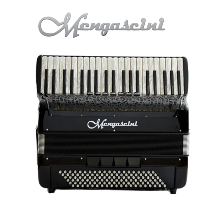 Accrdéon chromatique Mengascini preferita 413 à touche piano couleur noir brillant