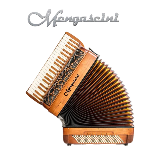 Accordéon chromatique Mengascini Preferita 414 à touche piano couleur bois
