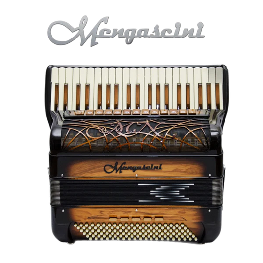 Accordéon chromatique Mengascini Prima IV à touche piano couleur bois