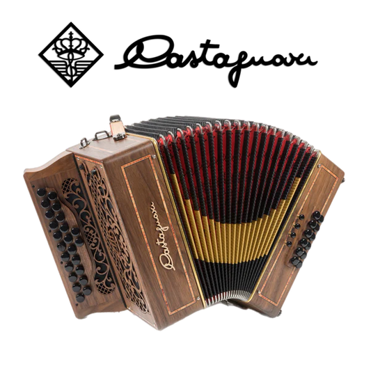 Accordéon diatonique Castagnari 1914 en bois de noyer
