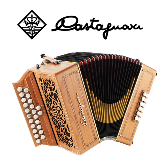 Accordéon diatonique Castagnari Alain 12 en bois de cerisier