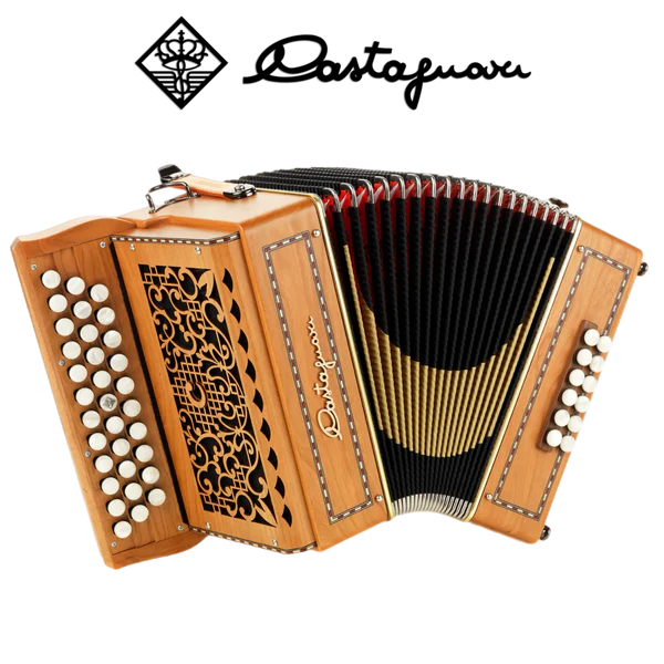 Accordéon castagnari Benny en bois de cerisier