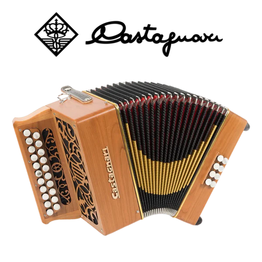 Accordéon diatonique Castagnari Brincu en bois de cerisier