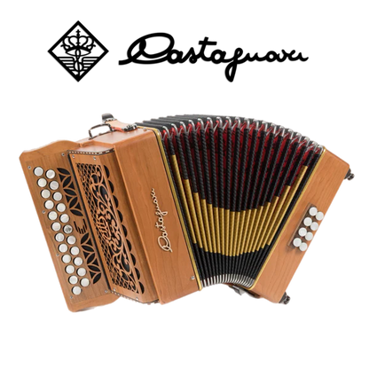 Accordéon diatonique Castagnari 
Dinn 2 en bois de cerisier