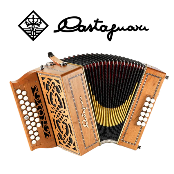 Accordéon diatonique Castagnari Dony en bois de cerisier