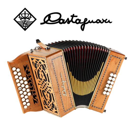 Accordéon diatonique Castagnari Dony en bois de cerisier