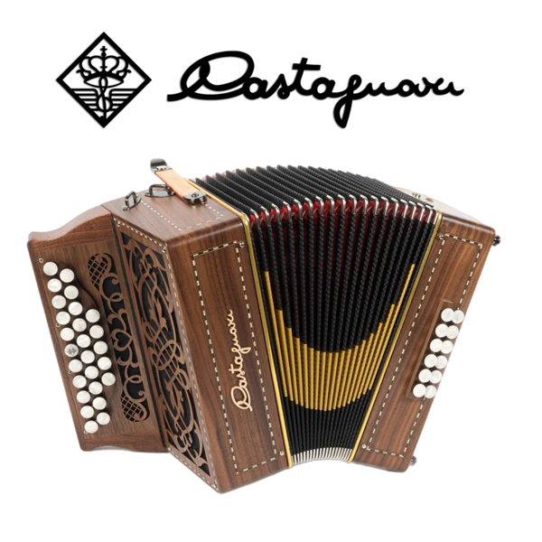 Accordéon diatonique Castagnari Dony en bois de noyer