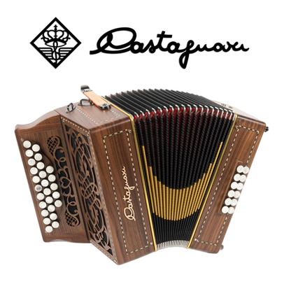 Accordéon diatonique Castagnari Dony en bois de noyer