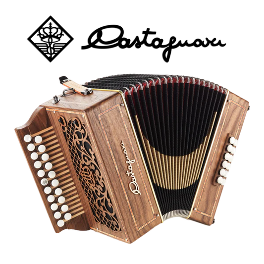 Accordéon diatonique Castagnari Fazzy en bois de noyer