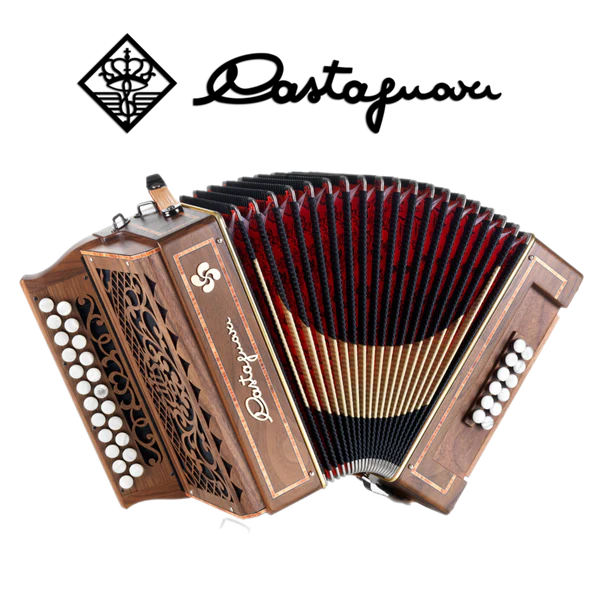 Accordéon diatonique Castagnari 
Giasco en bois de noyer