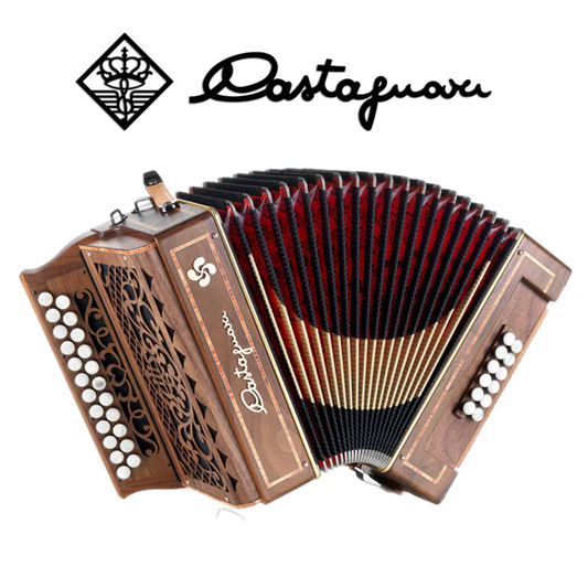 Accordéon diatonique Castagnari 
Giasco en bois de noyer
