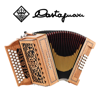 Accordéon diatonique Castagnari Handry 18 en bois de cerisier