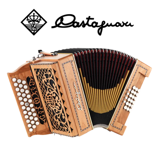 Accordéon diatonique Castagnari Handry 18 en bois de cerisier