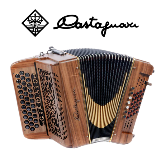 Accordéon diatonique Castagnari Handry 24 R7 en bois de noyer