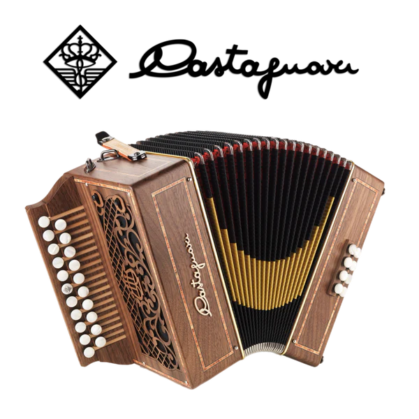 Accordéon diatonique Castagnari Hascy en bois de noyer