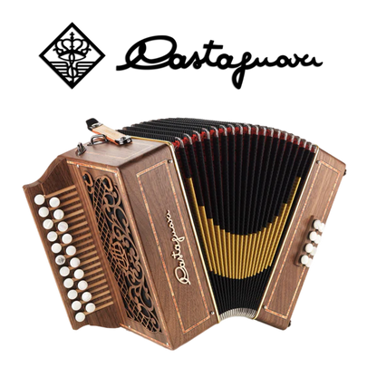Accordéon diatonique Castagnari Hascy en bois de noyer