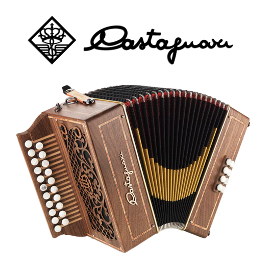Accordéon diatonique Castagnari Hascy en bois de noyer
