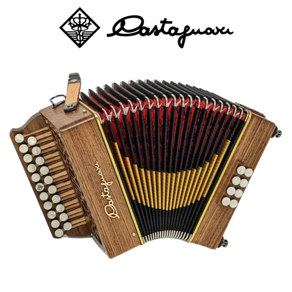 Accordéon castagnari Lilly en bois de noyer