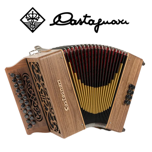 Accordéon diatonique Castagnari Luna en bois de noyer