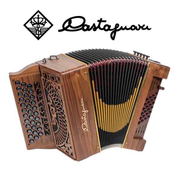 Accordéon diatonique Castagnari Mas 24 en bois de noyer