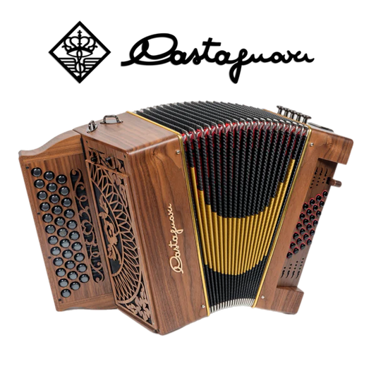 Accordéon diatonique Castagnari Mas 24 en bois de noyer
